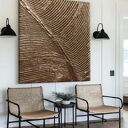 Bardzo duży obraz na płótnie ze złotą strukturą