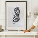 Miłość - szkic węglem: zmysłowa grafika kochanków (fine art giclee)