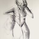 Dress - Szkic Węglem 100x70cm