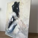 Obraz Fresh na płótnie 120x90 cm - duża grafika kobieca nad łóżko