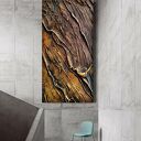 Efektowny duży obraz strukturalny abstrakcyjny płaskorzeźba 80x160cm