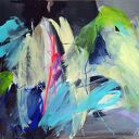 Abstrakcja z turkusem 60x87