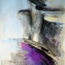 Purple - kobiecy plakat 100x70 cm w fioletach do sypialni