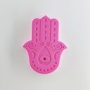Podstawka pod kadzidło i świecę ręka Hamsa - dekoracja handmade z gipsu polimerowego