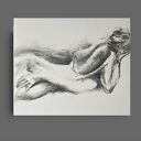 Love You - 70x60 cm, rysunek węglem na papierze w ciepłej bieli