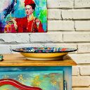 Kolorowa szafka nocna z Fridą Kahlo - ręcznie malowana shabby chic
