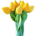 Żółte tulipany, bawełniany bukiet