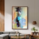 Chusta 100x70 cm - pastelowa inkografia kobiety do oprawy