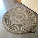 Okrągły dywan ze sznurka bawełnianego 140 cm - szydełkowy handmade