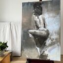 Latte2 - zmysłowy obraz kobieta do sypialni, duży obraz do salonu 120x80 (akryl na płótnie)