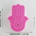 Podstawka pod kadzidło i świecę ręka Hamsa - dekoracja handmade z gipsu polimerowego