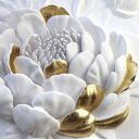 Nowoczesny Strukturalny Obraz do Salonu Płaskorzeźba Piwonia