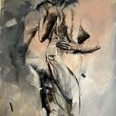 Lovers - zmysłowy obraz para 100x70