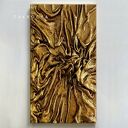 Obraz metaliczny Brudne Złoto L'OR 80x160 cm - ręcznie rzeźbiony