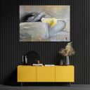 Yellow - 100x70: duży obraz kobiety do salonu i sypialni (inkografia na papierze archiwalnym)