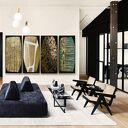 Obraz modułowy PARIS DESENIO - 4 części 30x70 cm na dużą ścianę