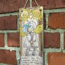 Deseczka z sentencją "Kochać i być kochanym, to tak jakby z obu stron grzało słońce"