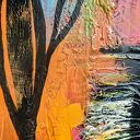 Duży obraz abstrakcja strukturalna 100x150 cm - gotowy do zawieszenia