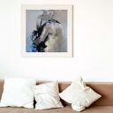 Lovers Blue - obraz do sypialni 57x57 cm w pastelowej tonacji