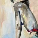 Lady - duży obraz kobiety 100x70 cm Louka