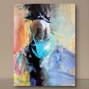 Chusta 100x70 cm - pastelowa inkografia kobiety do oprawy