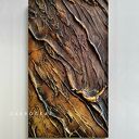 Efektowny duży obraz strukturalny abstrakcyjny płaskorzeźba 80x160cm