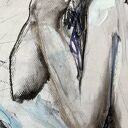 Lawendowa - obraz kobiety 100x70 do sypialni
