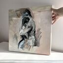 Obraz 40x40 „Z Tobą” nad łóżko - romantyczny akcent do sypialni