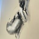 Nude - grafika czarno-biała 50x70 cm