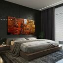 Obrazy strukturalny ręcznie malowany - COPEROSIMO płaskorzeźba na ścianę 80x160 cm