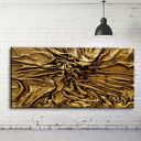 Obraz metaliczny Brudne Złoto L'OR 80x160 cm - ręcznie rzeźbiony