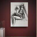 Lovers 100x70 - zmysłowy obraz węglowy kobieta i mężczyzna do Twojego wnętrza