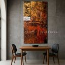Obrazy strukturalny ręcznie malowany - COPEROSIMO płaskorzeźba na ścianę 80x160 cm