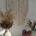 Makrama ścienna w kształcie skrzydeł - dekoracja boho