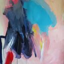 Pastelowa abstrakcja 100x70 cm w słonecznej tonacji