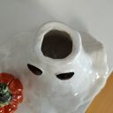 Ręcznie robiony ceramiczny duszek - świecznik i pojemnik Halloween (ok. 14 cm)