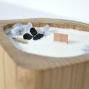 Świeca sojowa zapachowa w drewnie dębu - matcha i bergamotka
