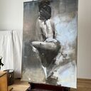 Latte2 - zmysłowy obraz kobieta do sypialni, duży obraz do salonu 120x80 (akryl na płótnie)