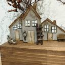 Wieszak na klucze z naturalnego drewna - dekoracja ścienna handmade