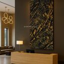 Efektowny duży obraz strukturalny abstrakcyjny płaskorzeźba 80x160cm