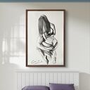 Lovers! - obraz 100x70 cm ze szkicem węglem do sypialni 