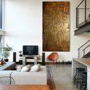 Efektowny duży obraz strukturalny abstrakcyjny płaskorzeźba 80x160cm