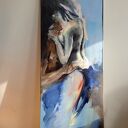 Obraz „Shezade” 130x60 - pastelowi kochankowie z motywem mężczyzna i kobieta