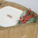 Świeca sojowa zapachowa - w drewnie dębu /mięta&limonka/