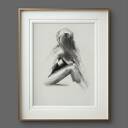 Lady 2 30x40 - zmysłowy obraz kobiety w szkicu