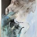 Blue - niebiesko-turkusowy obraz na płótnie 100x70 cm