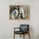Plakat Lovers 40x60 - szkic kochankowie w stylu Louka