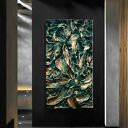 Duży obraz strukturalny abstrakcyjny 80x160 cm - płaskorzeźba