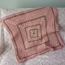 Kocyk shabby rustykalny 85x85 - ręcznie robiona narzutka