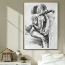We Dwoje - obraz pary mężczyzna i kobieta do sypialni (Louka) 100x70 cm